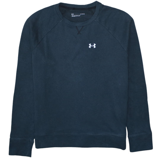 Under Armour Men's Black Crew Neck Fleece Sweatshirt L
