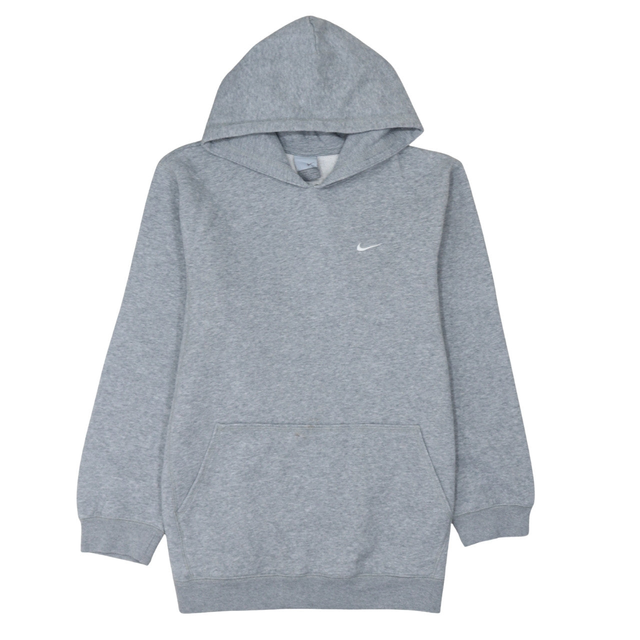 Nike Boys Grey Fleece Pullover Hoodie Size 13-14 Years Regular Fit