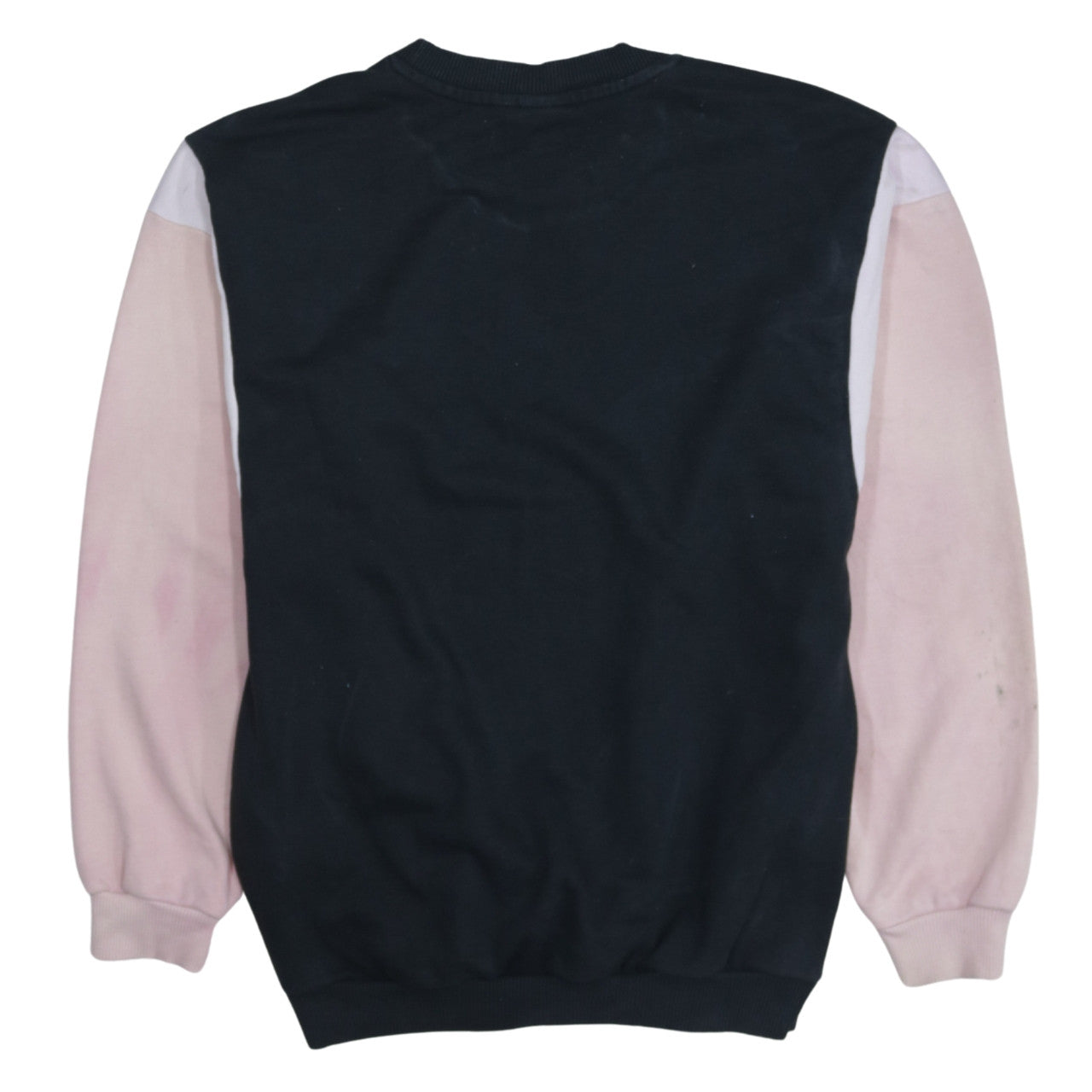 Adidas Womens Black Pink Sweatshirt UK 10 Pullover Crew Neck Logo