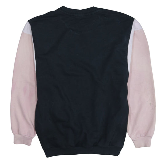 Adidas Womens Black Pink Sweatshirt UK 10 Pullover Crew Neck Logo