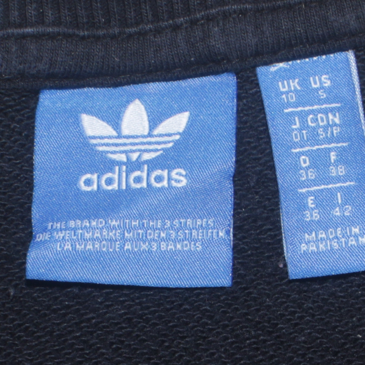 Adidas Womens Black Pink Sweatshirt UK 10 Pullover Crew Neck Logo