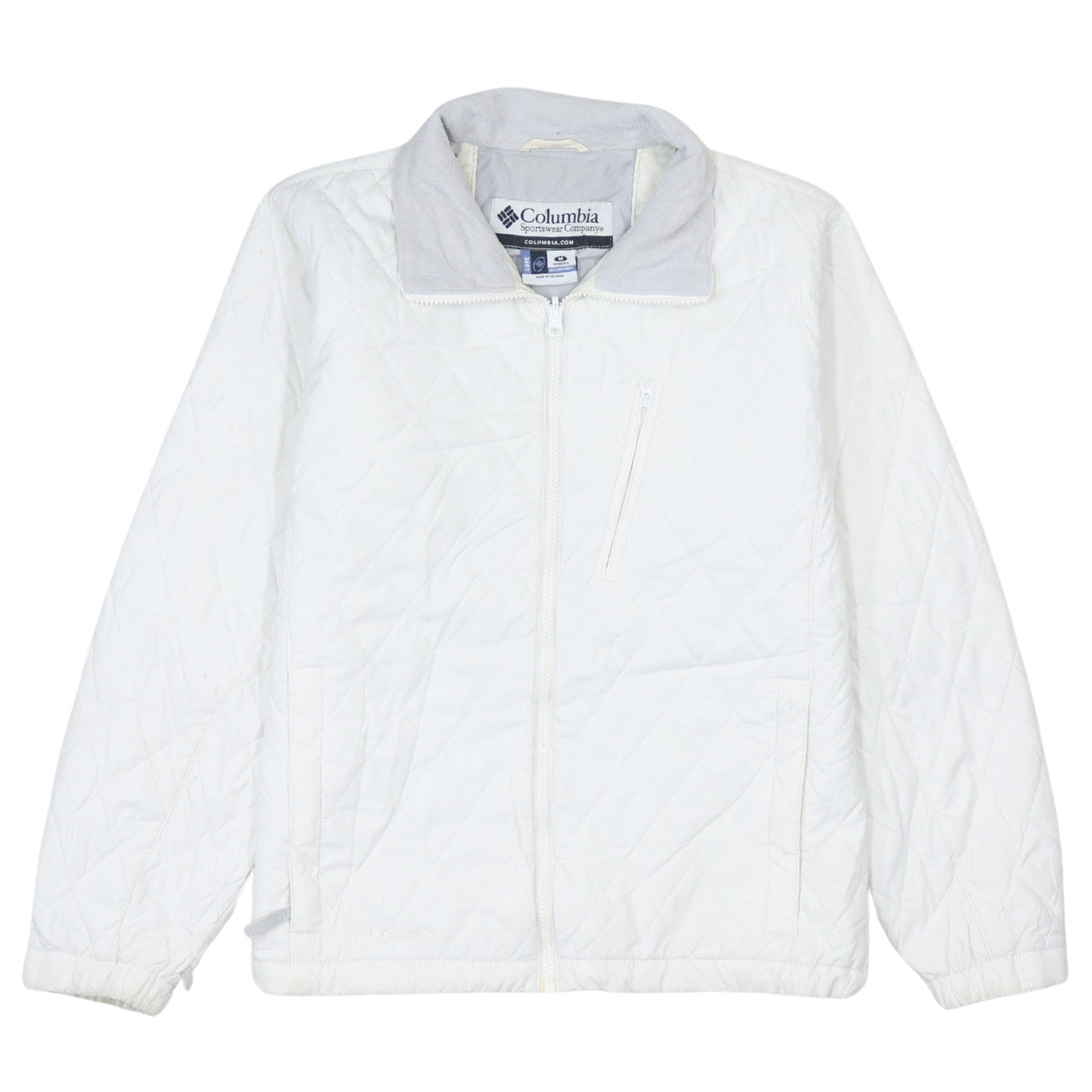 Columbia Women's White Quilted Interchange Jacket Size M