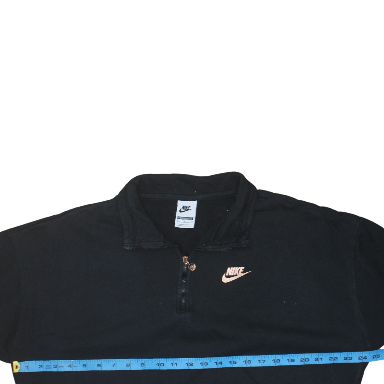 Nike Women's Black 1/4 Zip Oversized Sweatshirt Size S