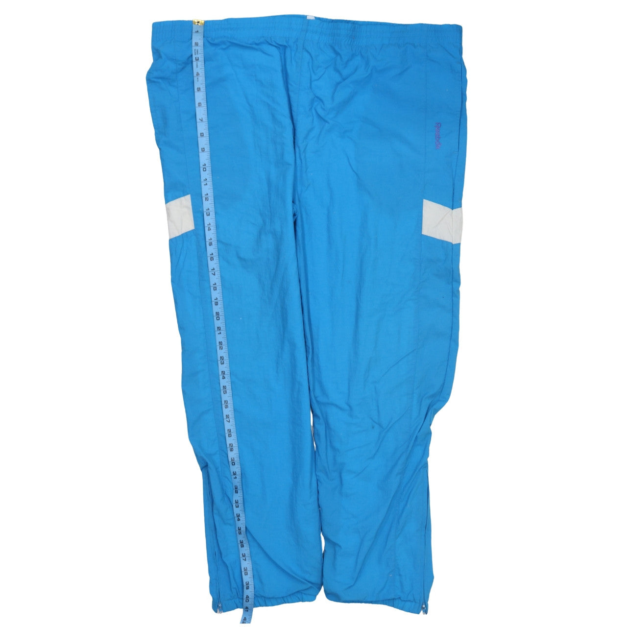 Reebok Men's Blue L Track Pants Lightweight Reflective Activewear