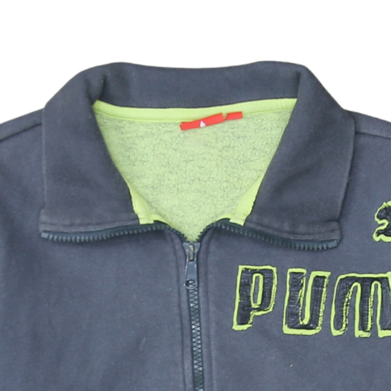 Puma Men's Blue L Track Jacket Full Zip Cotton Blend Sportswear