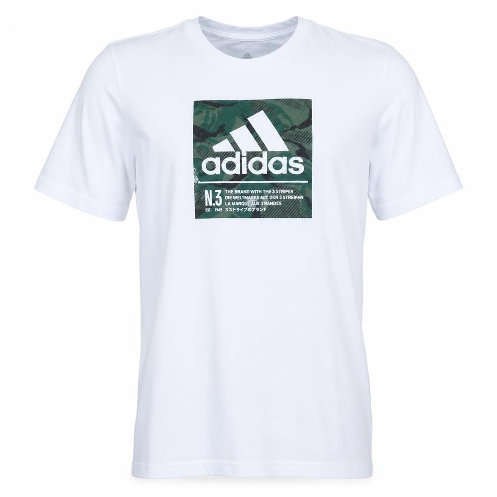 Adidas Men's White Amplifier Tee Small Graphic Logo T-Shirt