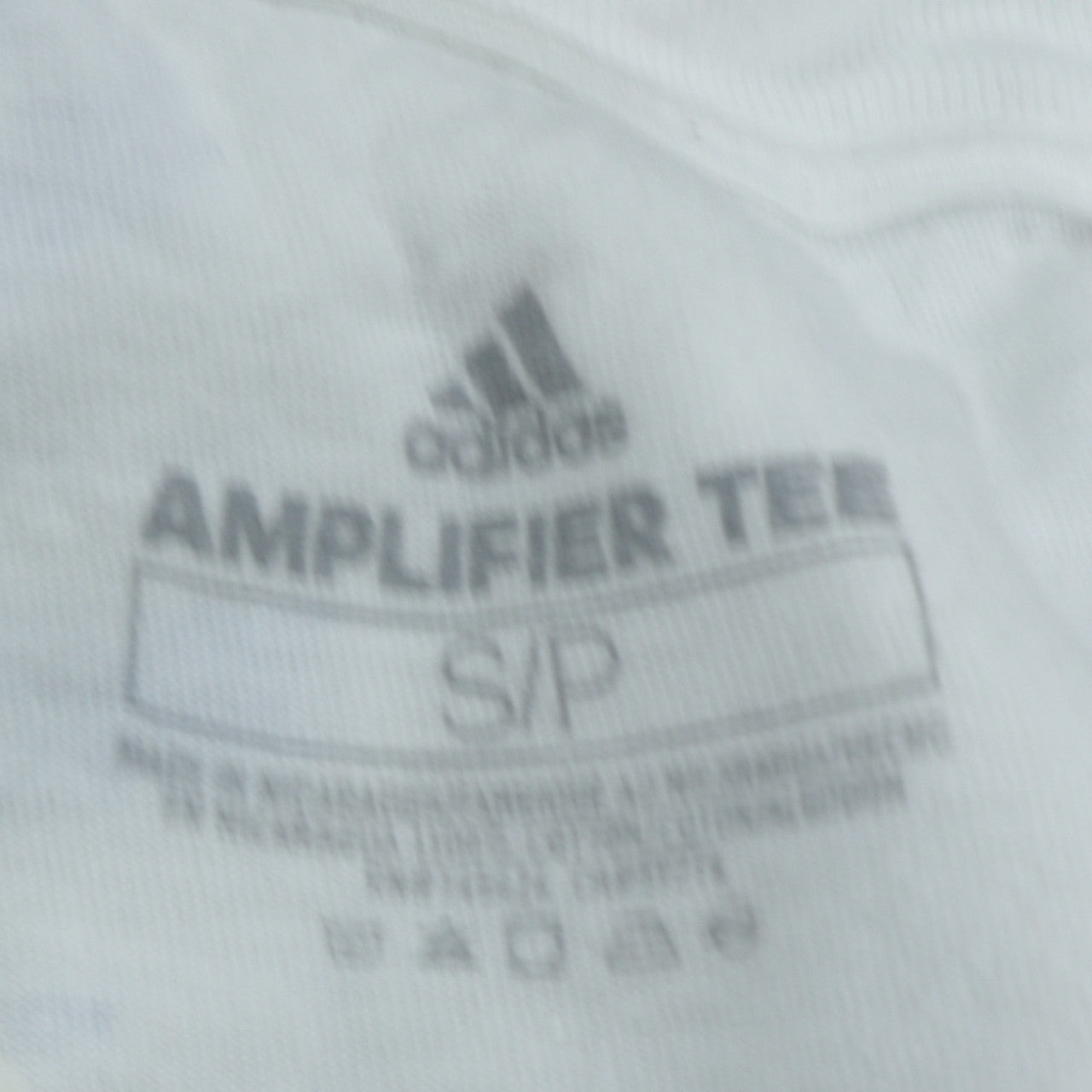 Adidas Men's White Amplifier Tee Small Graphic Logo T-Shirt