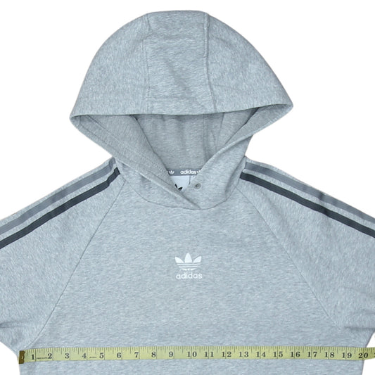Adidas Mens Grey Pullover Hoodie Small Regular Fit Fleece