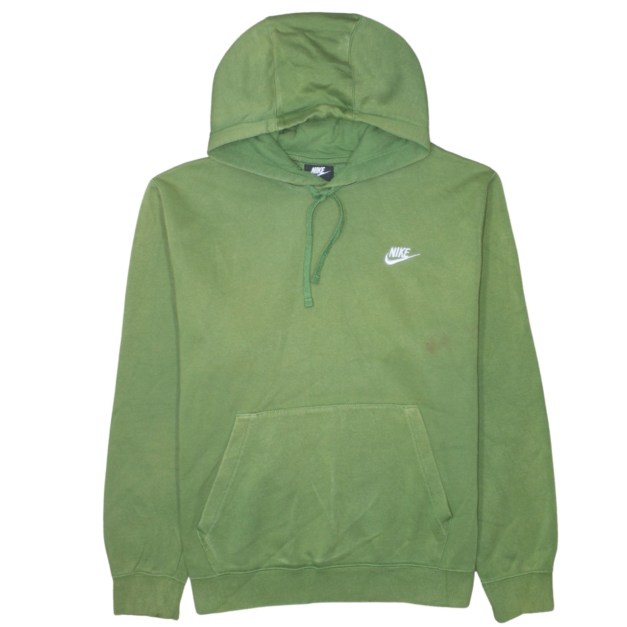Nike Men's Green Pullover Hoodie M Logo Fleece Sportswear