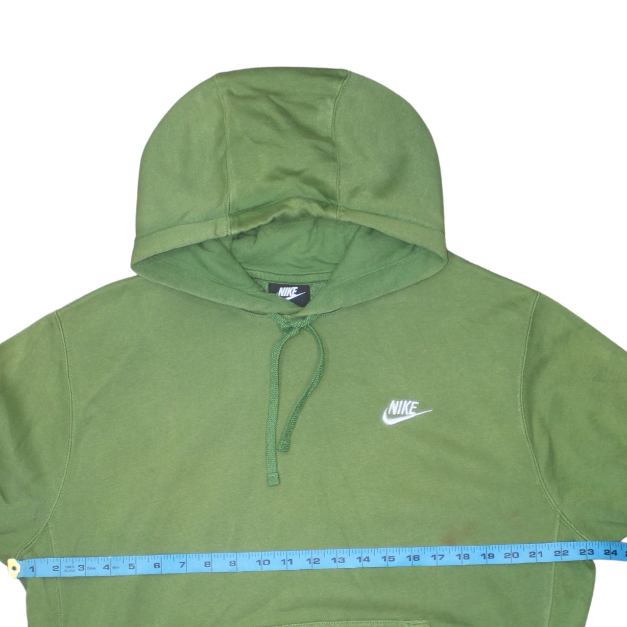 Nike Men's Green Pullover Hoodie M Logo Fleece Sportswear