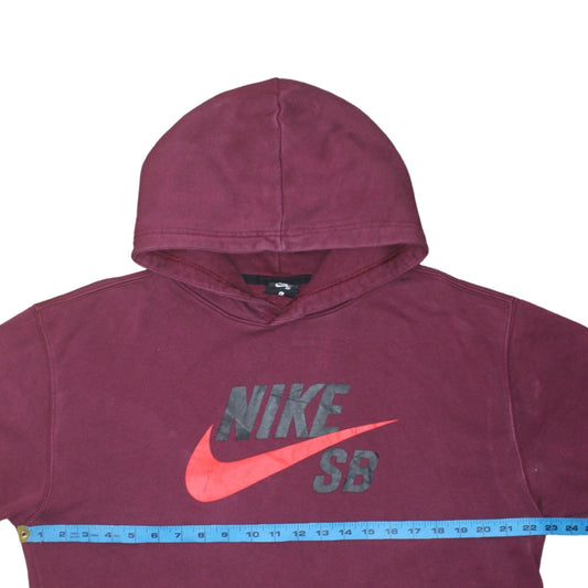 Nike SB Men's Red Pullover Hoodie Large Fleece Logo Skateboarding