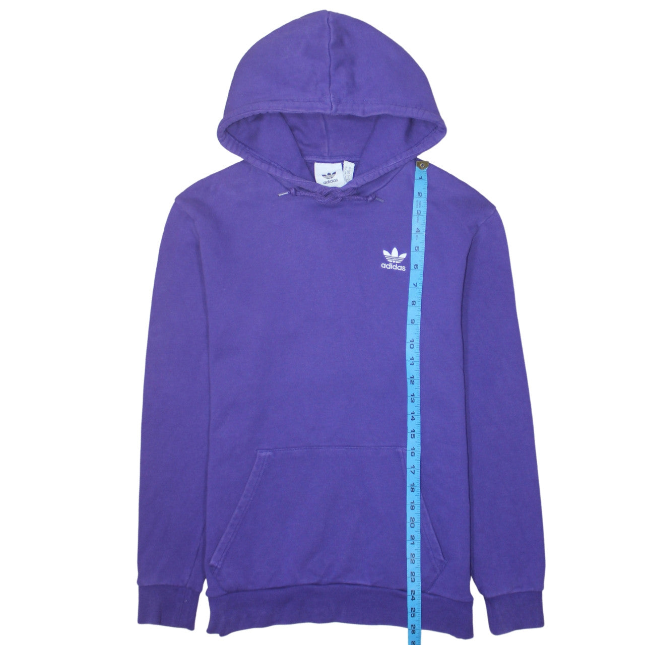 Adidas Men's Purple Pullover Hoodie Size S Regular Fit Logo Sportswear
