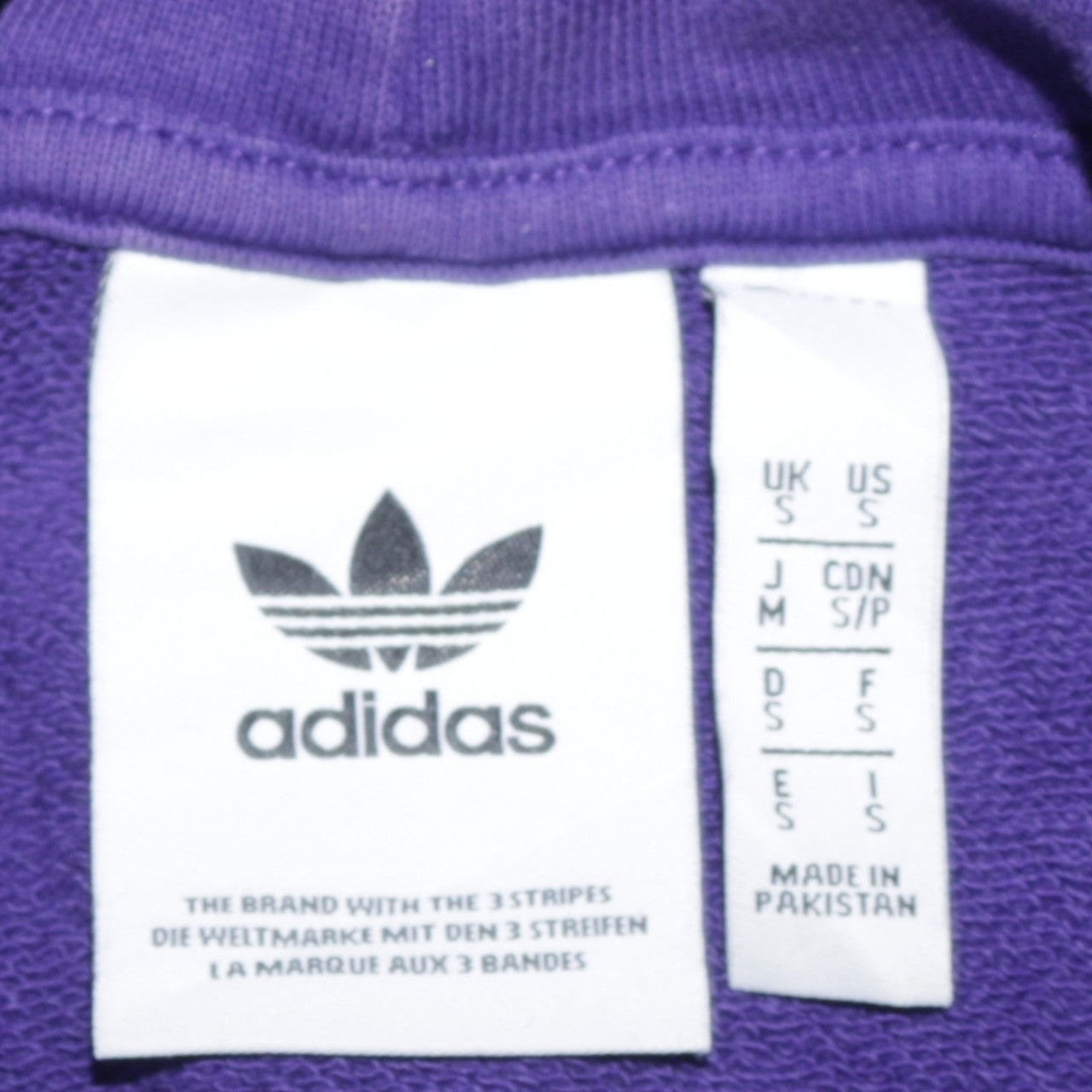 Adidas Men's Purple Pullover Hoodie Size S Regular Fit Logo Sportswear