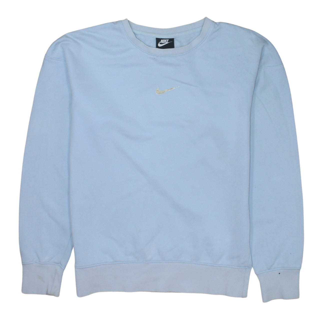 Nike Womens Light Blue Crew Neck Pullover Sweatshirt XS