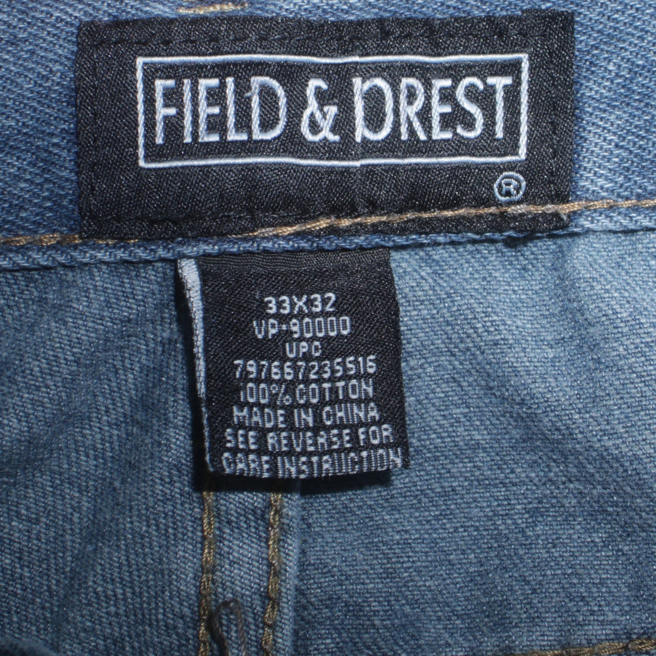 Field & Drest Men Blue Medium 33x32 Regular Straight Denim Jeans