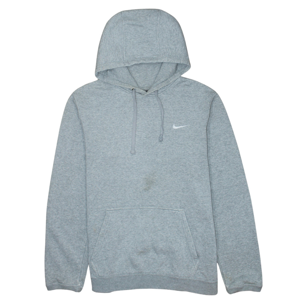 Nike Men's Grey Pullover Hoodie M Regular Fit Fleece Sweatshirt