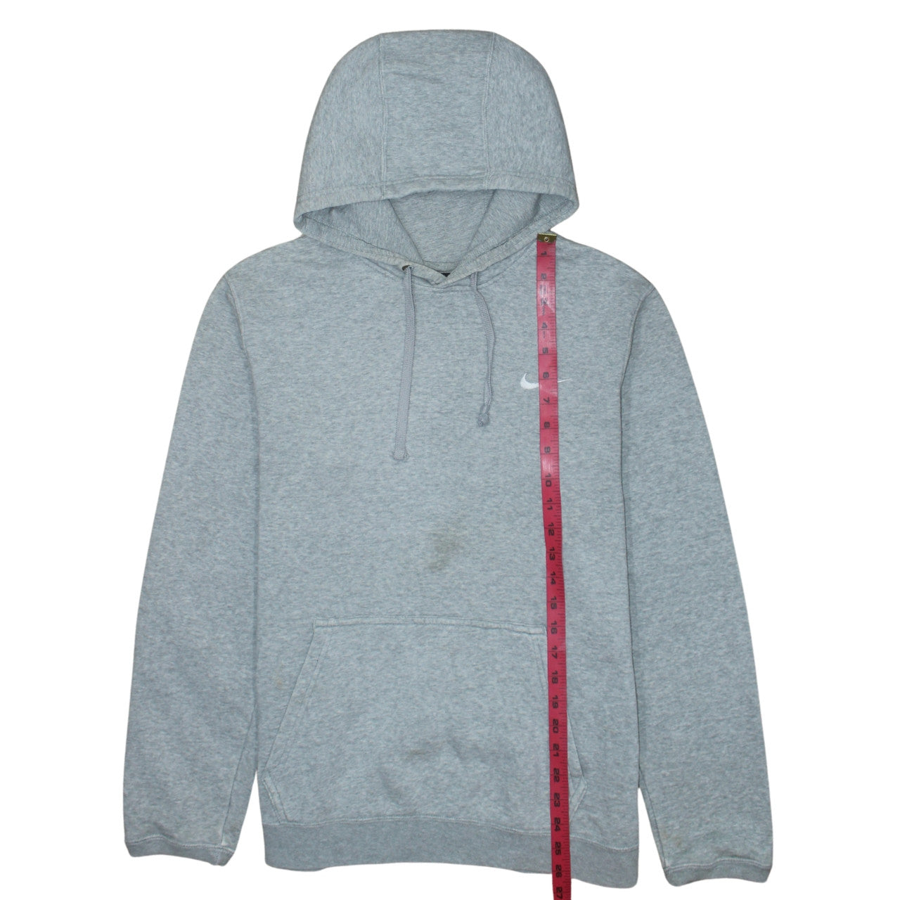 Nike Men's Grey Pullover Hoodie M Regular Fit Fleece Sweatshirt