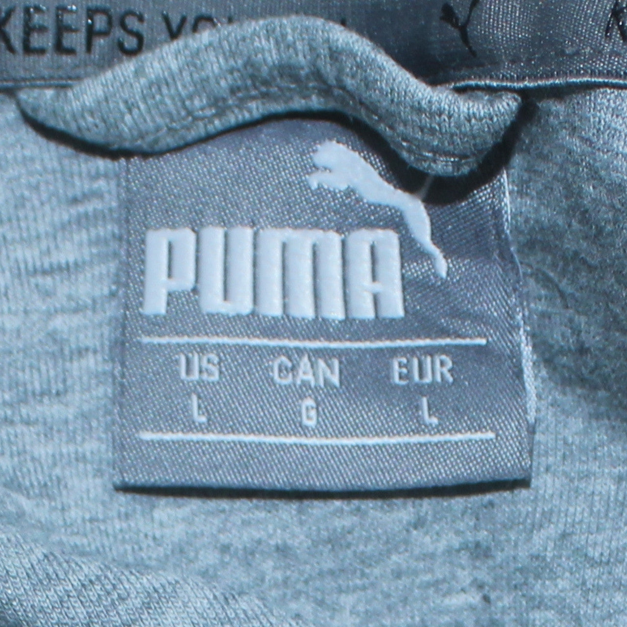 Puma Mens Grey Full Zip Hoodie Size L Sportswear
