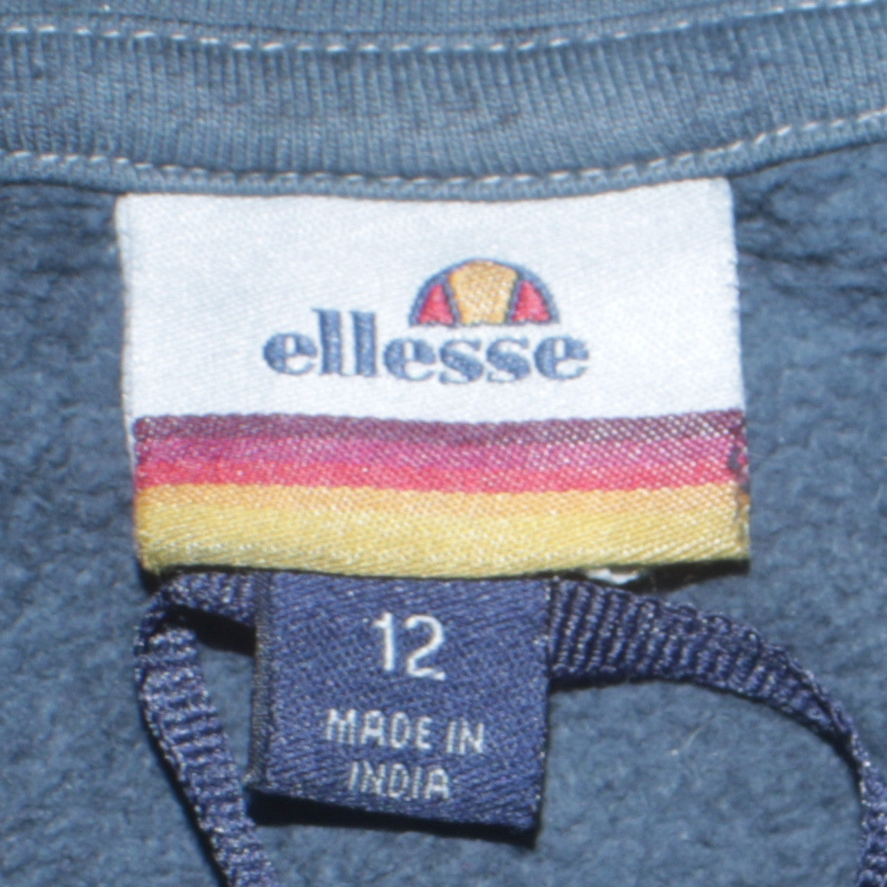 Ellesse Womens Blue Pullover Hoodie Size 12 Embroidered Logo