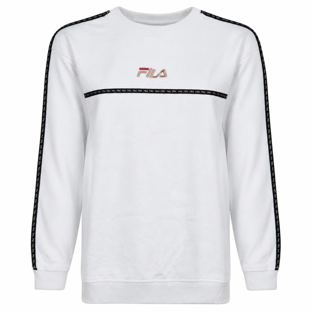 FILA Men's White Pullover Sweatshirt XS Crew Neck Logo Sports Style