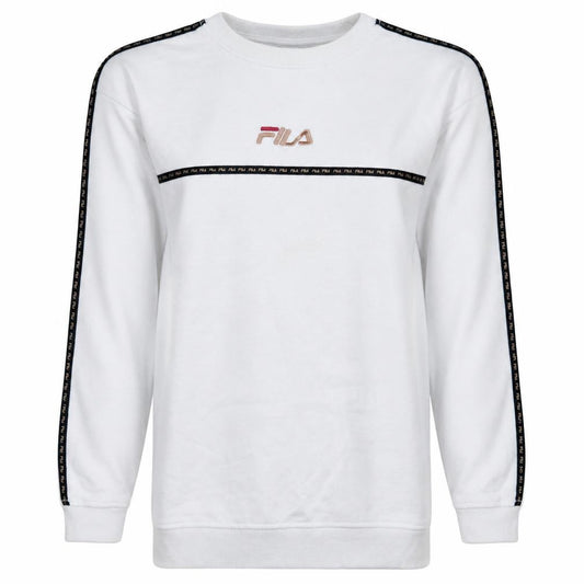 FILA Men's White Pullover Sweatshirt XS Crew Neck Logo Sports Style