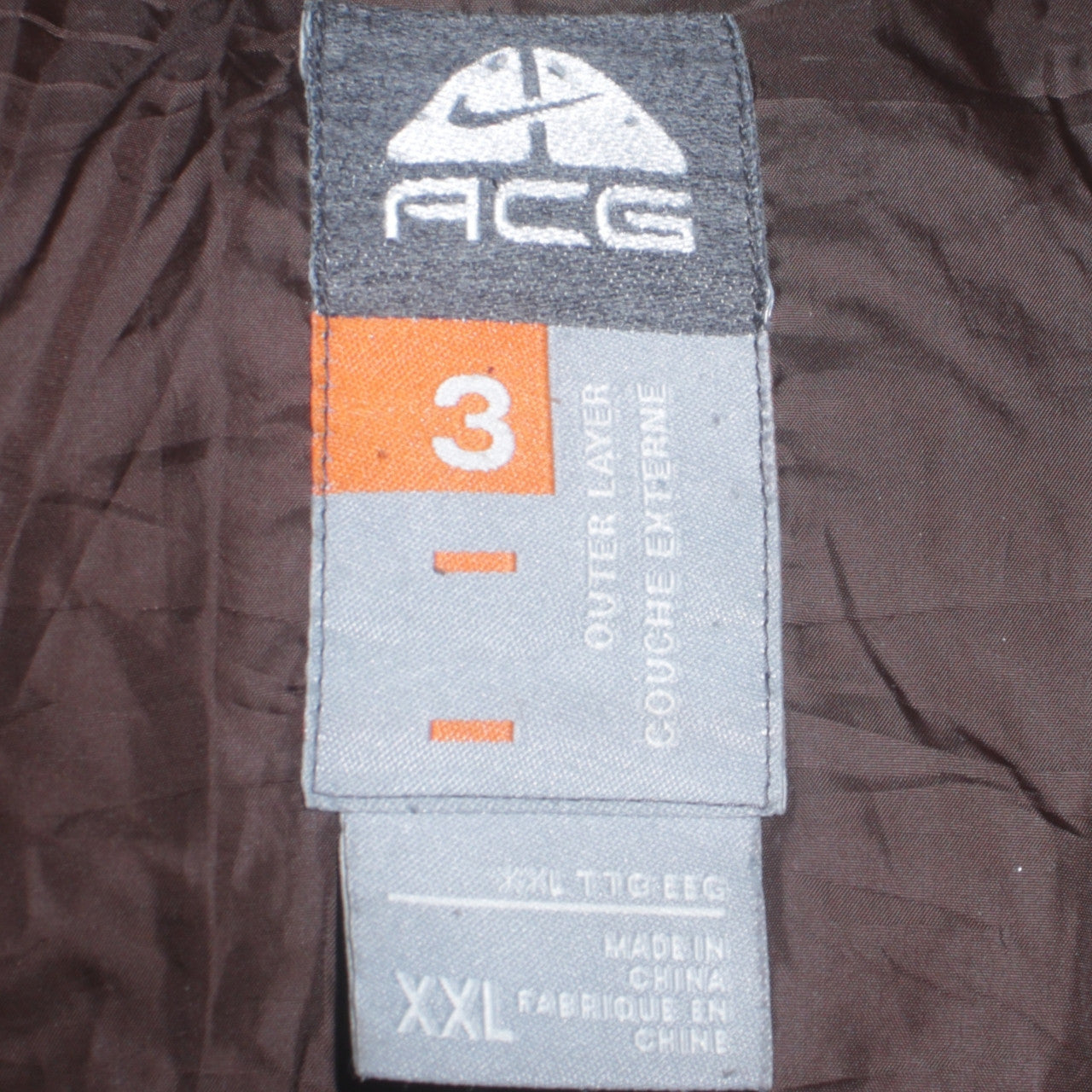 Nike ACG Men's Brown XXL Padded Windbreaker Jacket