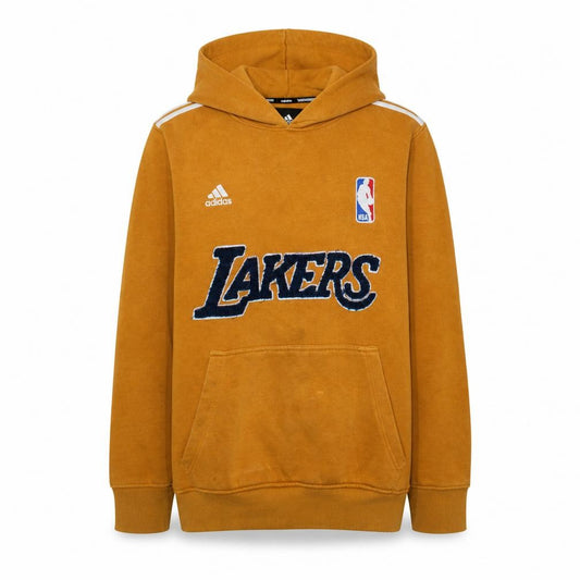 adidas Men’s Brown Lakers Pullover Hoodie XL Fleece NBA Sportswear