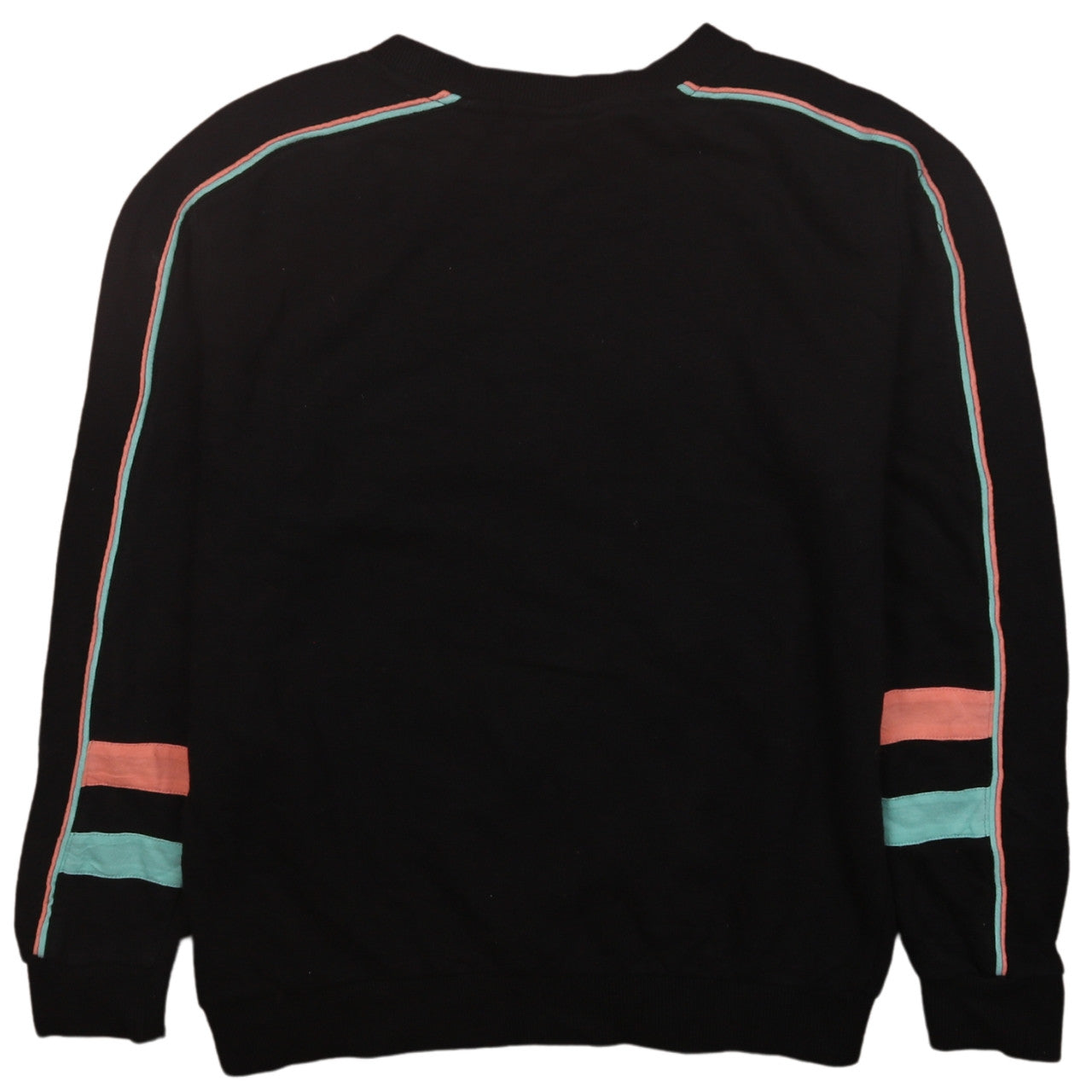 FILA Womens Black XXS Crew Neck Pullover Sweatshirt with Logo Detail