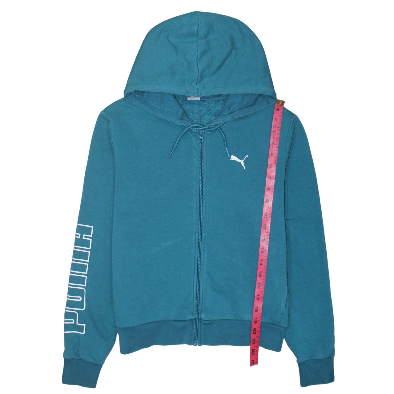 Puma Womens Blue Full Zip Hoodie Small Hooded Sweatshirt