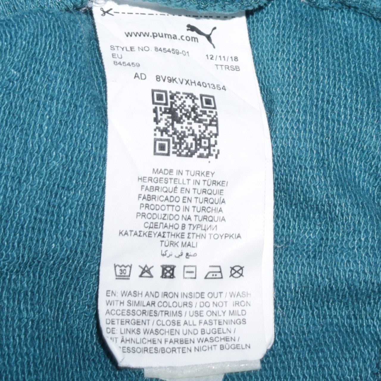Puma Womens Blue Full Zip Hoodie Small Hooded Sweatshirt