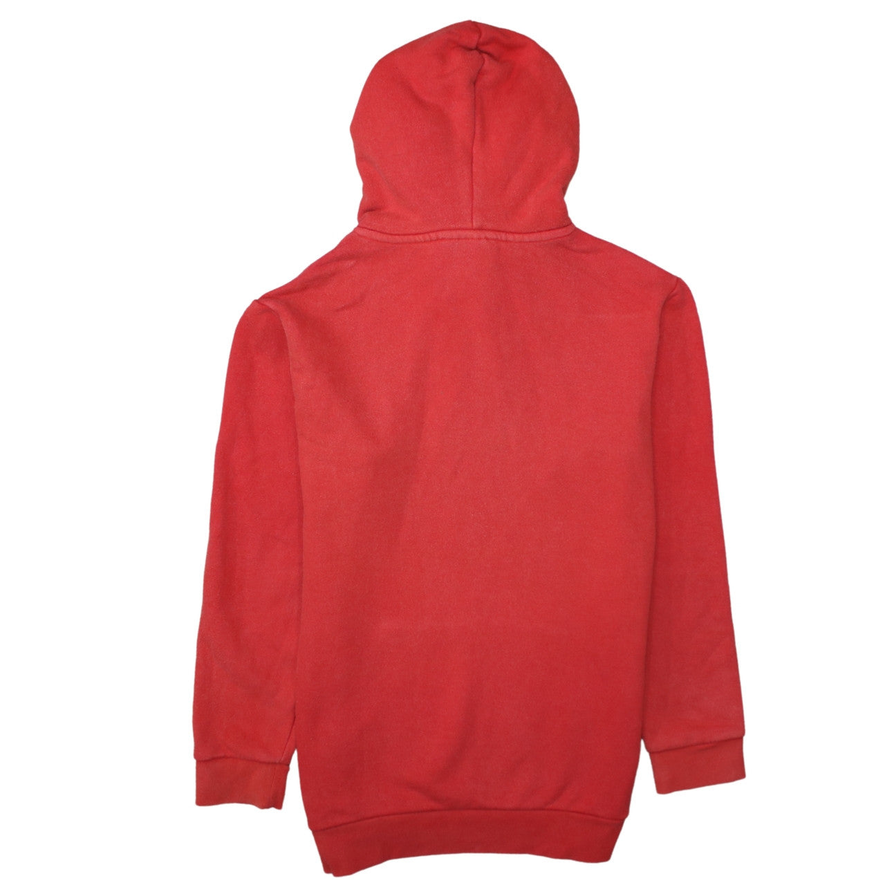 Adidas Mens Red Pullover Hoodie Size S Logo Fleece Sweatshirt