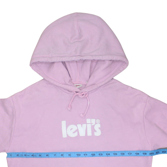 Levi's Women Pink XS Pullover Hoodie with Logo Print