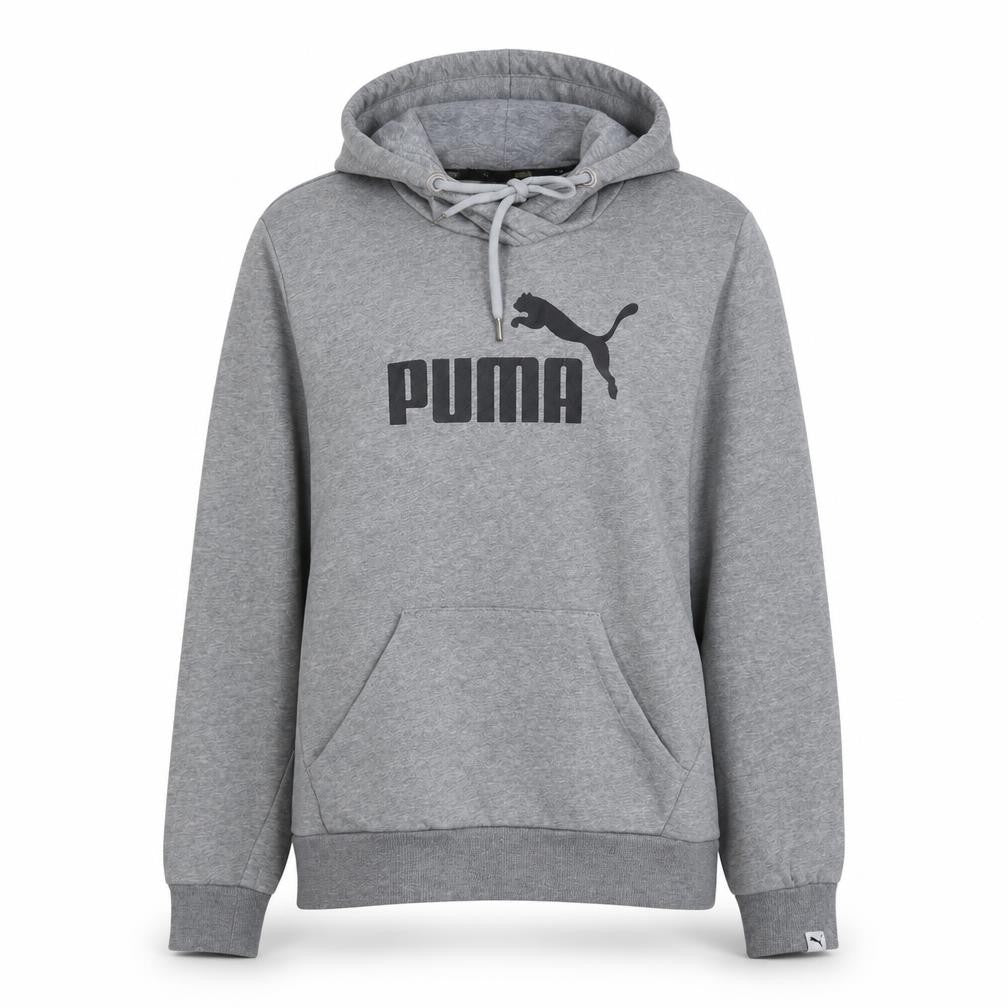 Puma Women Grey Logo Pullover Hoodie Size 16 XL Casual Sportswear