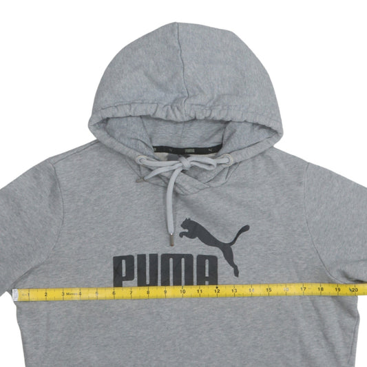 Puma Women Grey Logo Pullover Hoodie Size 16 XL Casual Sportswear