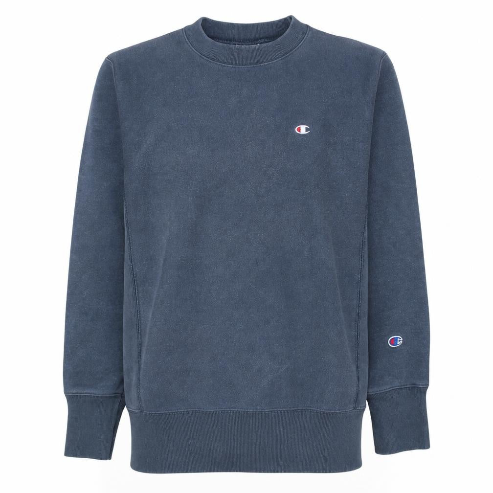 Champion Men's Blue Reverse Weave Sweatshirt Small Classic Crew Neck