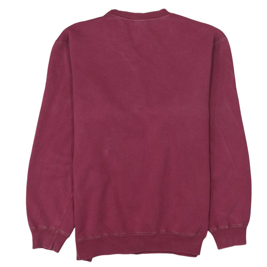 Adidas Womens Burgundy Sweatshirt M Cotton Crew Neck Pullover