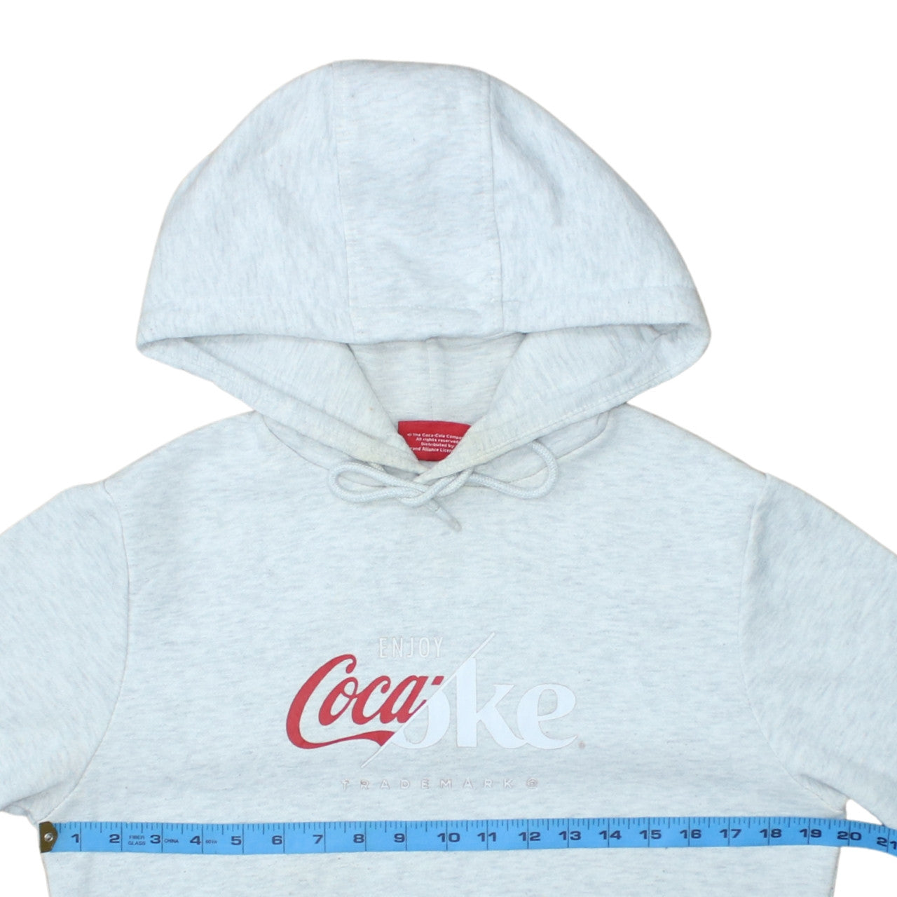 Primark Coca-Cola Women Grey Hoodie Small Pullover Hooded Sweatshirt