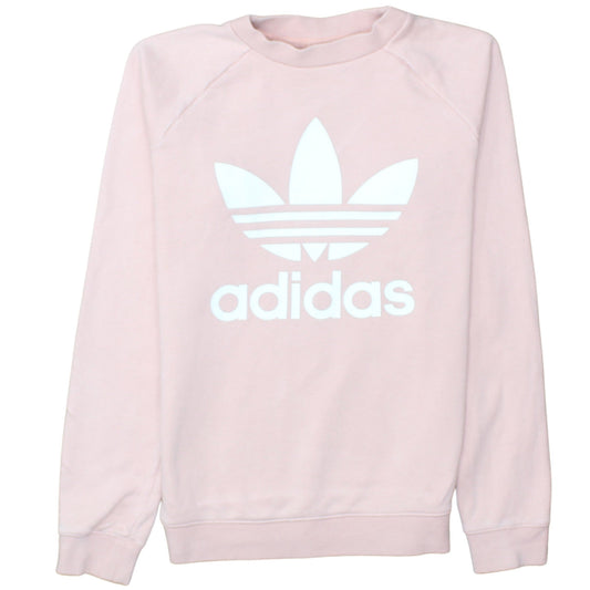 Adidas Womens Pink Crew Neck Logo Sweatshirt XS