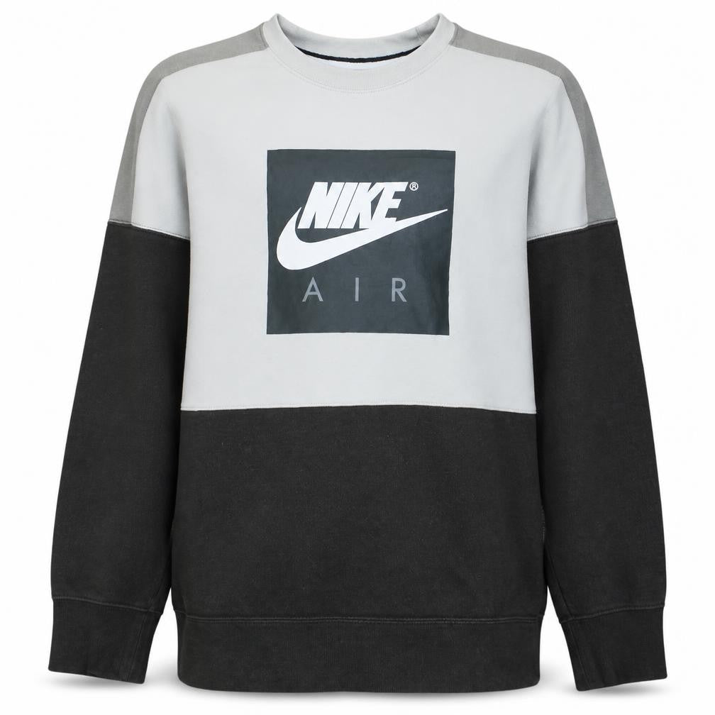 Nike Mens Grey Logo Crew Neck Sweatshirt Size M Regular Fit