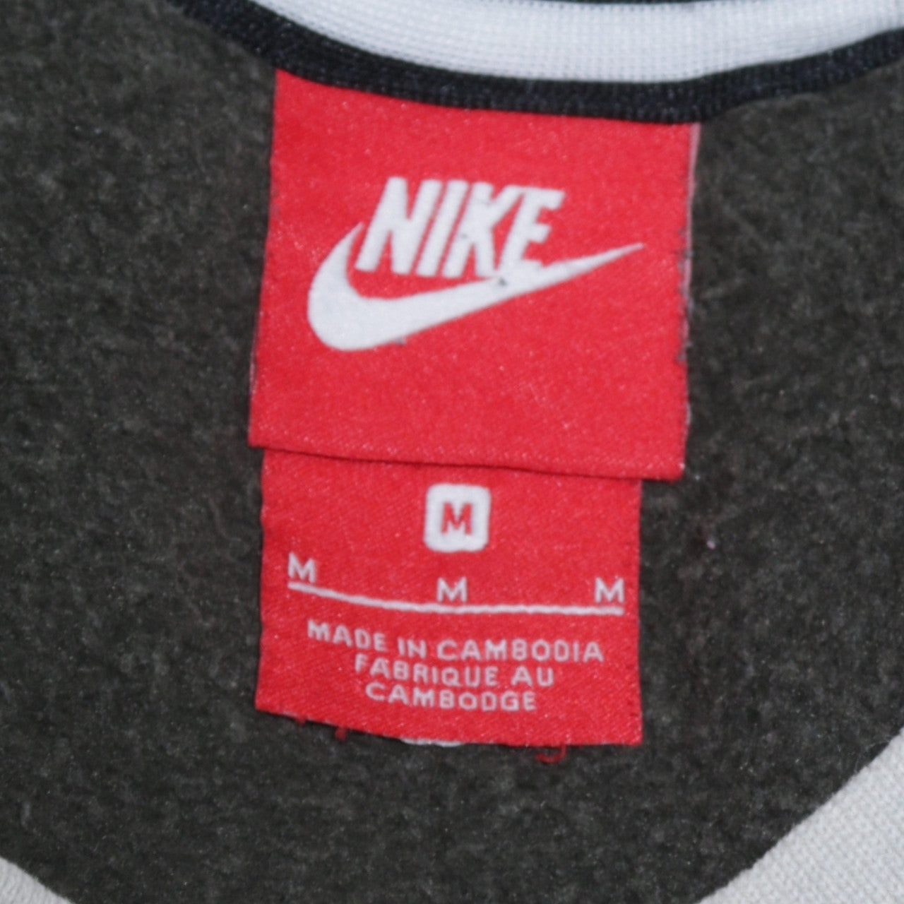 Nike Mens Grey Logo Crew Neck Sweatshirt Size M Regular Fit