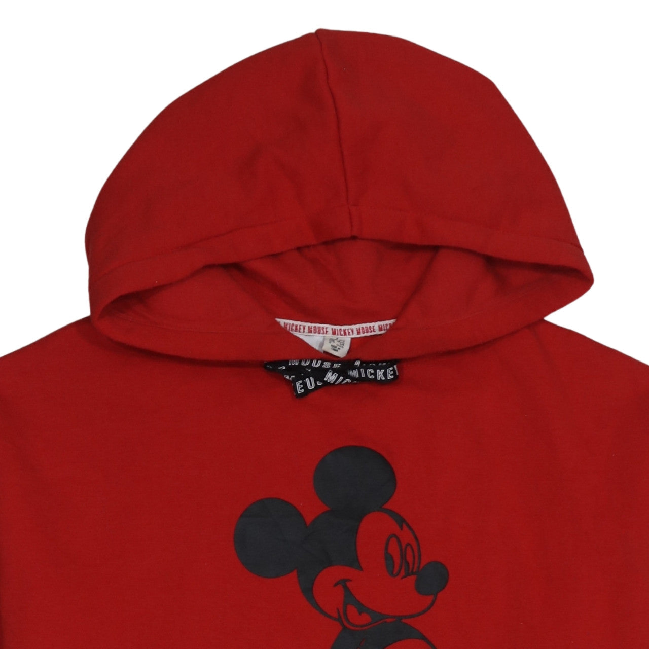 Disney Women's Red Mickey Mouse Hooded Pullover Hoodie Size 10/12