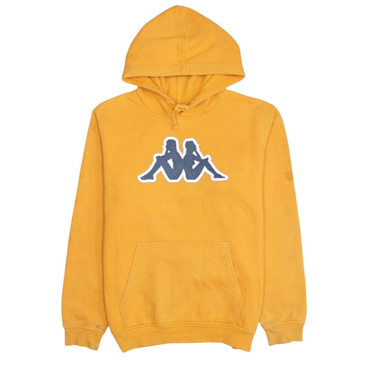 Kappa Men's Yellow Pullover Hoodie Large Sports Logo Sweatshirt