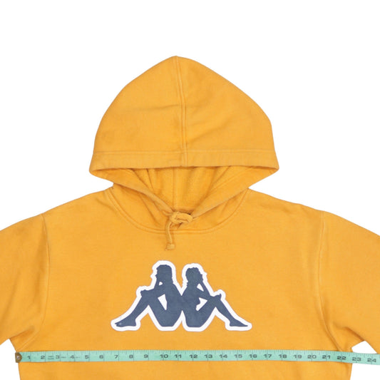 Kappa Men's Yellow Pullover Hoodie Large Sports Logo Sweatshirt