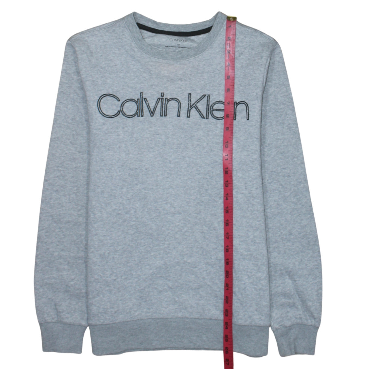 Calvin Klein Men's Grey Logo Pullover Sweatshirt Size S