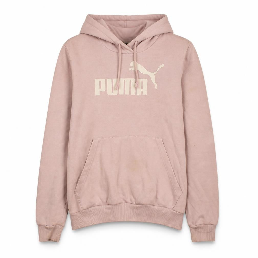 Puma Women Pink Logo Pullover Hoodie Size 14 Cotton Blend