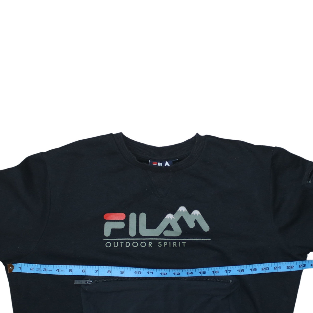 Fila Men's Black Outdoor Spirit Sweatshirt S Regular Fit Pullover