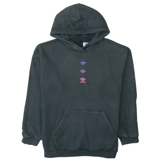 Adidas Womens Black XS Pullover Hoodie with Trefoil Logo