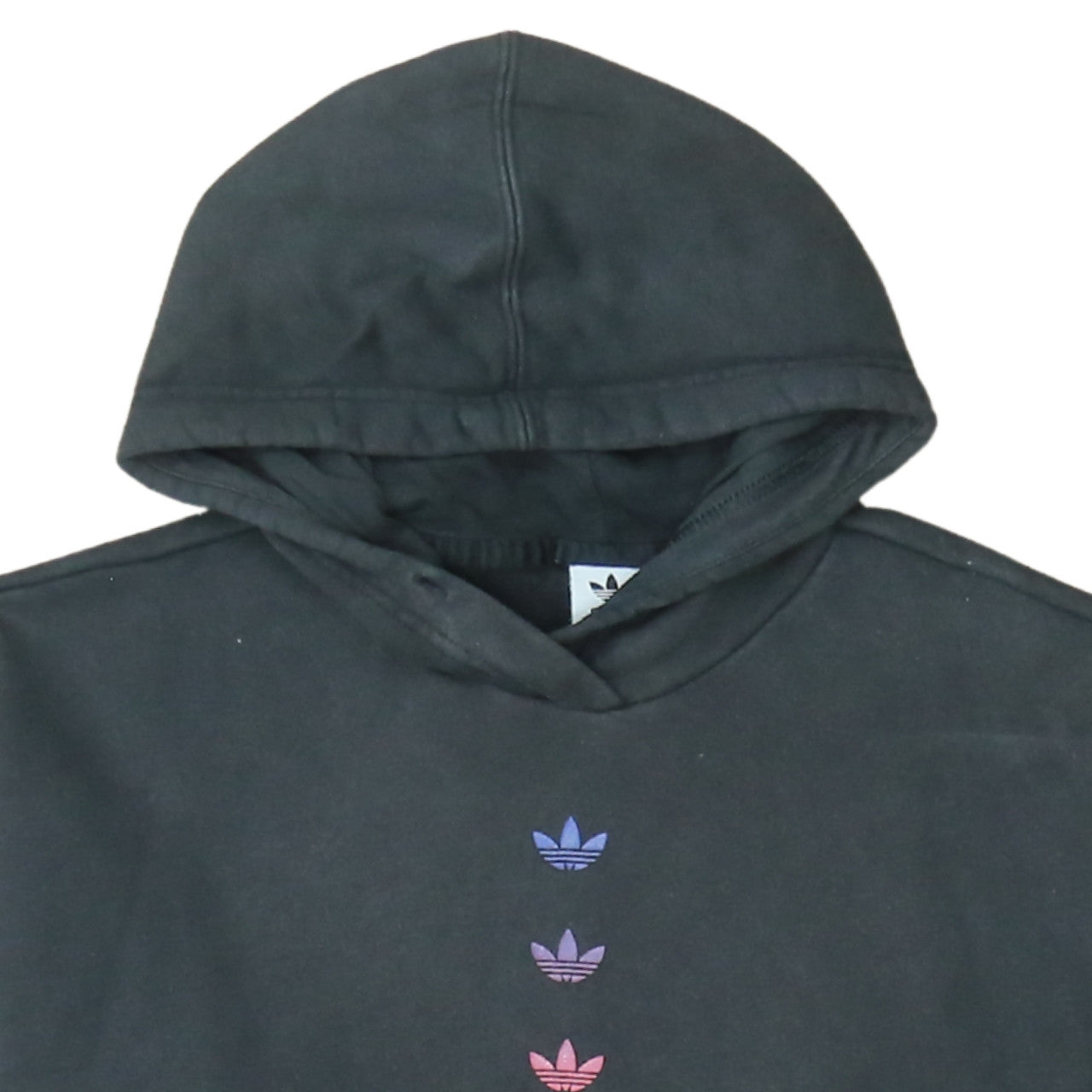 Adidas Womens Black XS Pullover Hoodie with Trefoil Logo