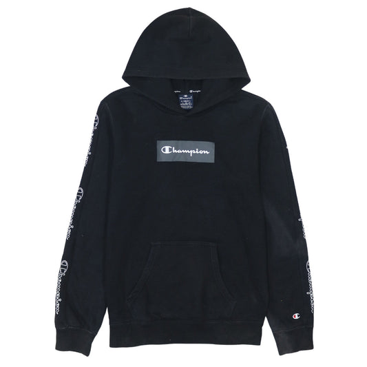 Champion Men's Black XS Pullover Hoodie with Logo Design