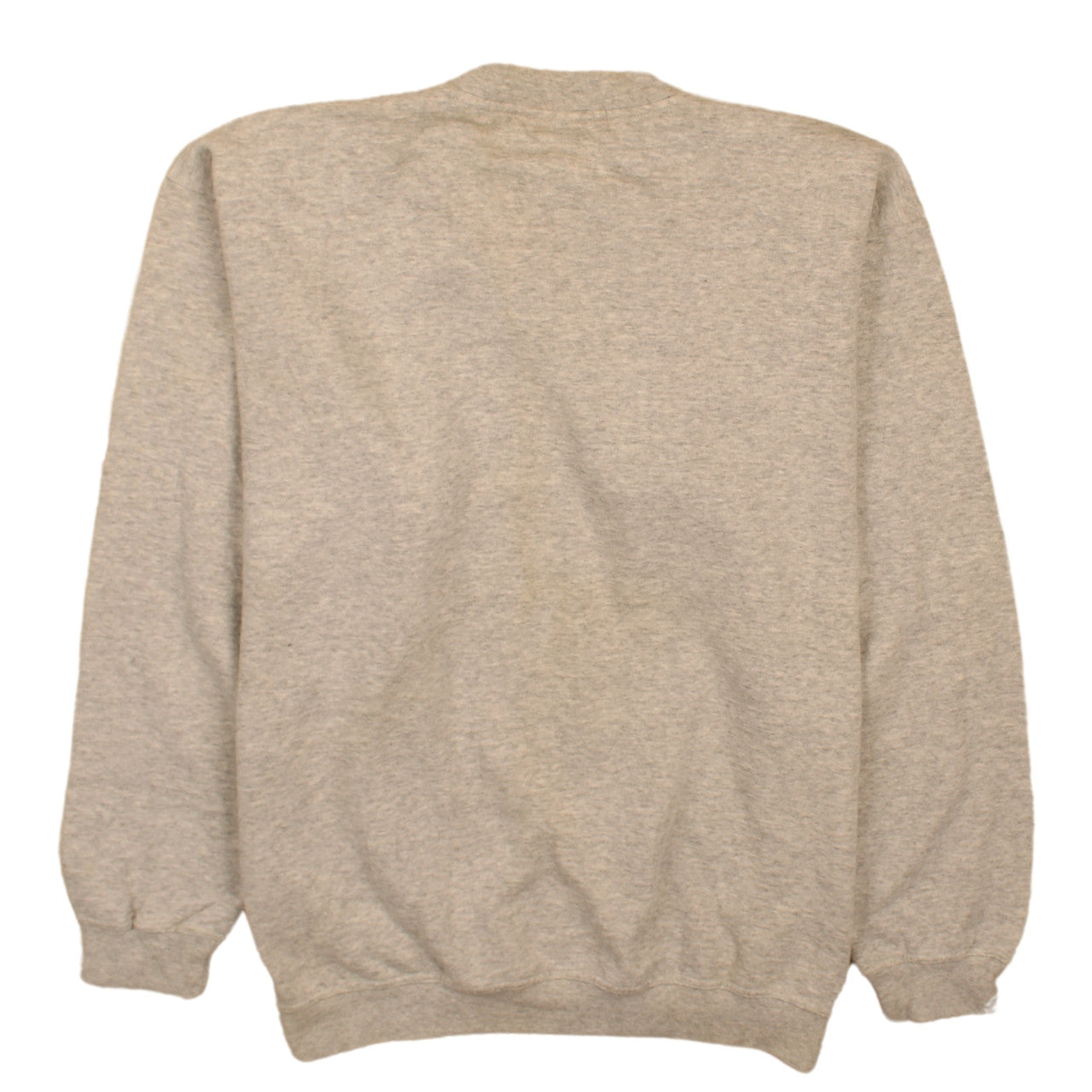 adidas Mens Beige Pullover Sweatshirt Size L Crew Neck Logo Sportswear